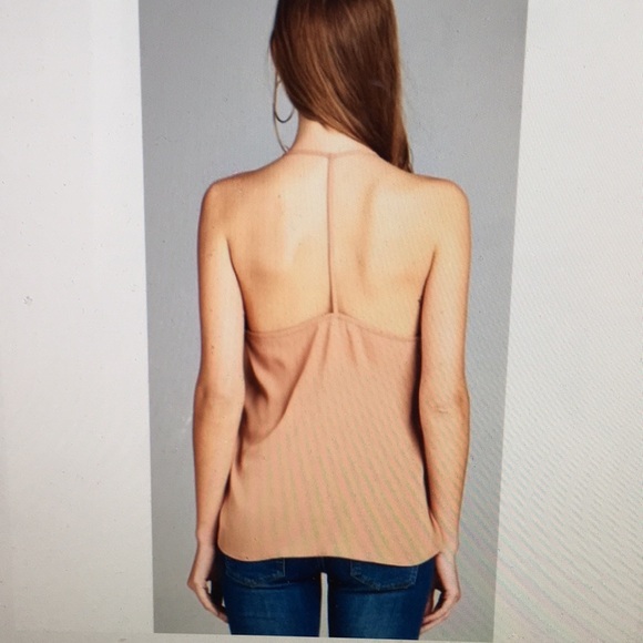 Tan Apricot T Strap Tank Top - Picture 4 of 8